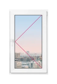 Одностворчатое окно Rehau Blitz 600x600 - фото - 1